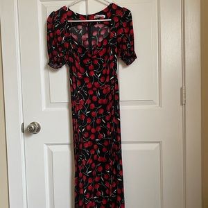 Reformation cherry print Lacey dress size 4